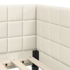 vidaXL Hoekbedframe met Matras Cr&egrave;me 90 x 190 cm Fluweel