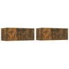 vidaXL Tv-meubelen 2 st 80x30x30 cm bewerkt hout gerookt eikenkleur