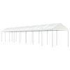 vidaXL Prieel met dak 17,84x2,28x2,69 m polyetheen wit