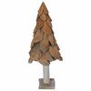 vidaXL Kerstboom met standaard Bruin 90 cm Massief teakhout