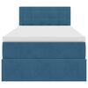 vidaXL Opslag bed met matras Donkerblauw 100 x 200 cm Fluweel