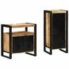 vidaXL Badkamermeubelset 2 st Bruin en zwart Massief Mango Hout