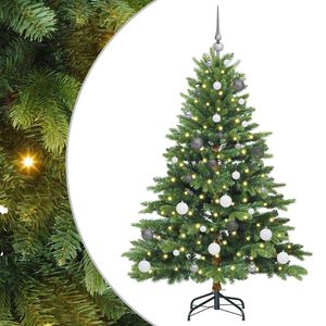 vidaXL Kunstkerstboom met 150 LED met standaard Groen 150 cm PE en PVC