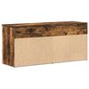 vidaXL Schoenenbank 102x30,5x45 cm bewerkt hout gerookt eikenkleurig