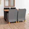 vidaXL 5-delige Tuinset met kussens poly rattan lichtgrijs