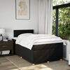 vidaXL Boxspring met matras stof zwart 120x190 cm