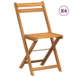 vidaXL Bistrostoelen 4 st inklapbaar massief acaciahout