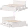 vidaXL Bedframe zonder matras met hoofdbord grenenhout wit 150x200 cm
