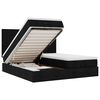 vidaXL Ottoman bed met matrassen en LED's 160x200cm stof zwart