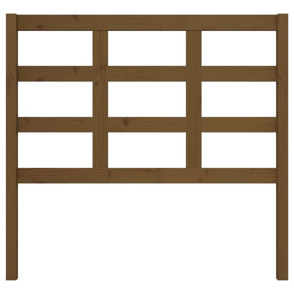 vidaXL Hoofdbord 105,5x4x100 cm massief grenenhout honingbruin