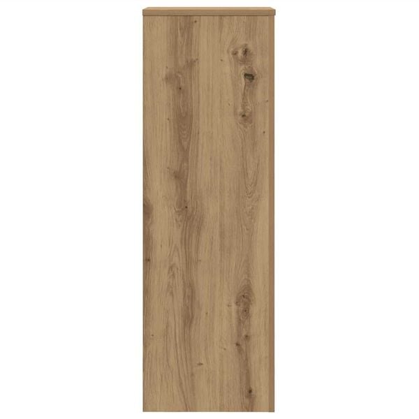 vidaXL Plantenstandaard 33x33x100 cm bewerkt hout artisanaal eiken