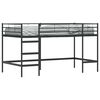 vidaXL Loftbed voor Kids Effen Zwart 107 x 203 cm Staal