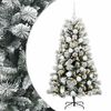 vidaXL Kunstkerstboom met scharnierende takken en kerstballen 150 cm