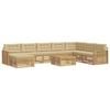 vidaXL Buiten bankenset 9 st Wit en Beige Massief Acaciahout