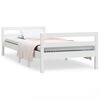 vidaXL Bedframe zonder matras massief grenenhout wit 75x190 cm