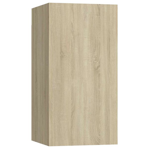 vidaXL Tv-meubels 2 st 30,5x30x60 cm bewerkt hout sonoma eikenkleurig