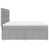 vidaXL Boxspring met matras stof lichtgrijs 180x200 cm