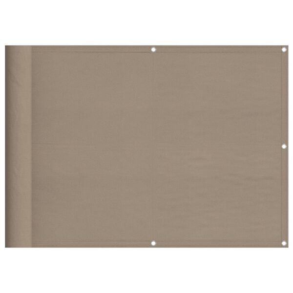 vidaXL Balkonscherm 75x1000 cm 100% oxford polyester taupe