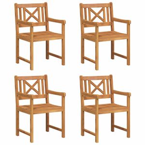 vidaXL Tuinstoelen 4 st Naturel Massief Acaciahout