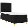 vidaXL Boxspringbed met matras met hoofdeinde Zwart 90 x 200 cm Stof