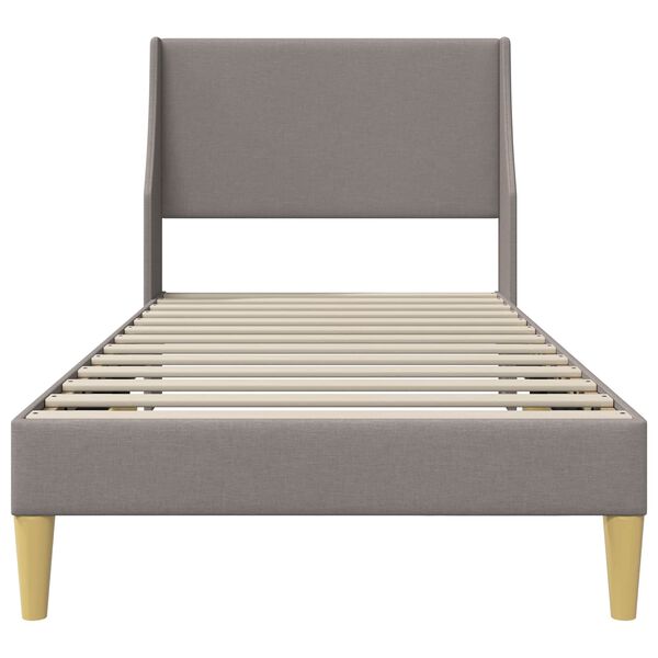 vidaXL Bedframe met hoofdeinde Taupe 90 x 190 cm Stof
