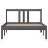 vidaXL Bedframe massief hout grijs 100x200 cm