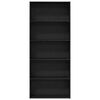 vidaXL Boekenkast Zwart Eiken 80x30x189 cm Engineered Wood