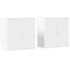 vidaXL Dressoirs 2 st 79x38x80 cm bewerkt hout wit