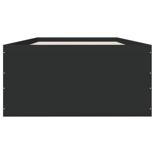 vidaXL Bedframe bewerkt hout zwart 100x200 cm