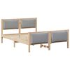 vidaXL Bedframe met hoofdeinde Lichtgrijs 135 x 190 cm Stof