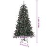 vidaXL Kunstkerstboom met 300 LED Groen 180 cm PVC en Plastic en Staal