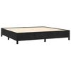 vidaXL Boxspring met matras fluweel zwart 200x200 cm