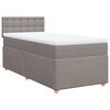 vidaXL Boxspring met matras stof taupe 100x200 cm