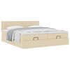 vidaXL Ottoman bed met matrassen 180x200cm stof cr&egrave;mekleurig