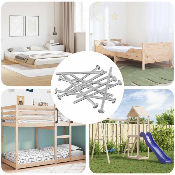 vidaXL Bout 12 pcs Zilver M6 x 120 mm Staal