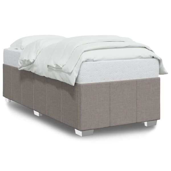 vidaXL Bedframe zonder matras 90x200 cm stof taupe