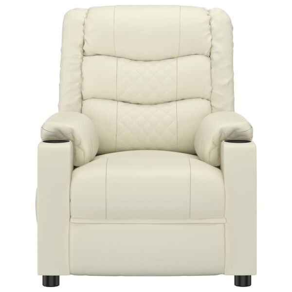 vidaXL Massagestoel kunstleer cr&egrave;mekleurig