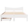vidaXL Bedframe met lades massief grenenhout wit 120x190 cm