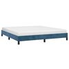 vidaXL Bedframe zonder matras 180x200 cm fluweel donkerblauw