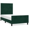 vidaXL Bedframe zonder matras 90x190 cm fluweel donkergroen