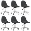 vidaXL Eetkamerstoelen draaibaar 6 st polypropeen lichtgrijs