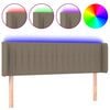 vidaXL Hoofdbord LED 147x16x78/88 cm stof taupe