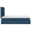 vidaXL Opbergbed met LED met matras Blauw 140 x 200 cm Polyester