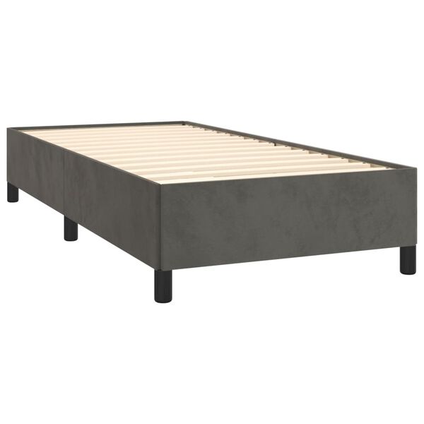 vidaXL Bedframe zonder matras 90x200 cm fluweel donkergrijs