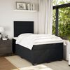 vidaXL Boxspring met matras fluweel zwart 120x190 cm