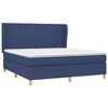 vidaXL Boxspring met matras stof blauw 160x200 cm
