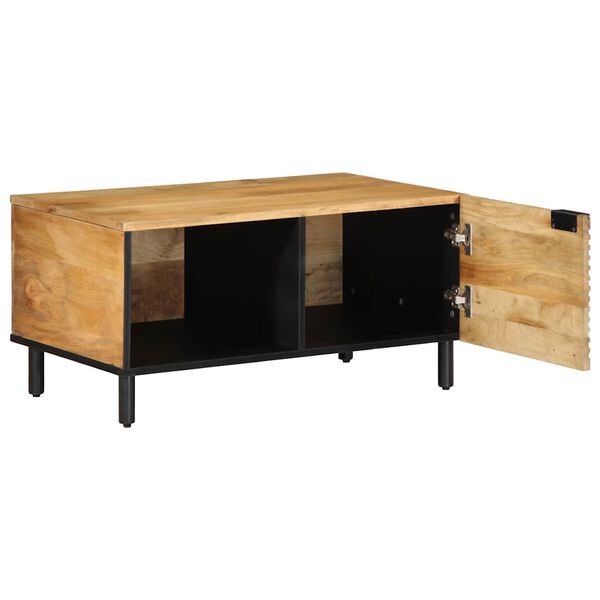 vidaXL Salontafel 80x50x40 cm massief mangohout bruin