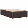vidaXL Bedframe zonder matras 120x190 cm stof donkerbruin