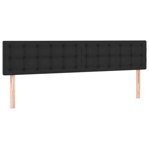 vidaXL Hoofdborden 180x5x78/88 cm kunstleer zwart