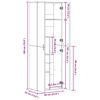 vidaXL Hoge kast 60x35x180 cm bewerkt hout gerookt eikenkleurig